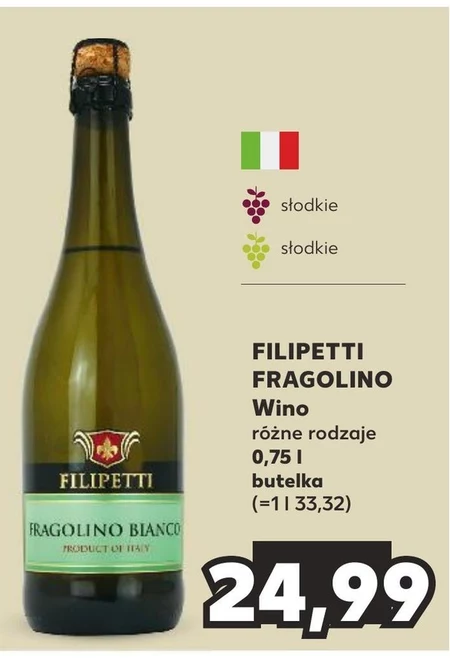 Wino słodkie Filipetti