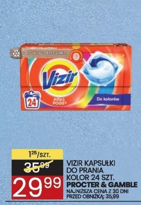 Vizir Platinum PODS Do kolorowych ubrań Kapsułki do prania, 24 prań niska cena