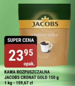 Jacobs Cronat Gold Kawa rozpuszczalna 150 g niska cena