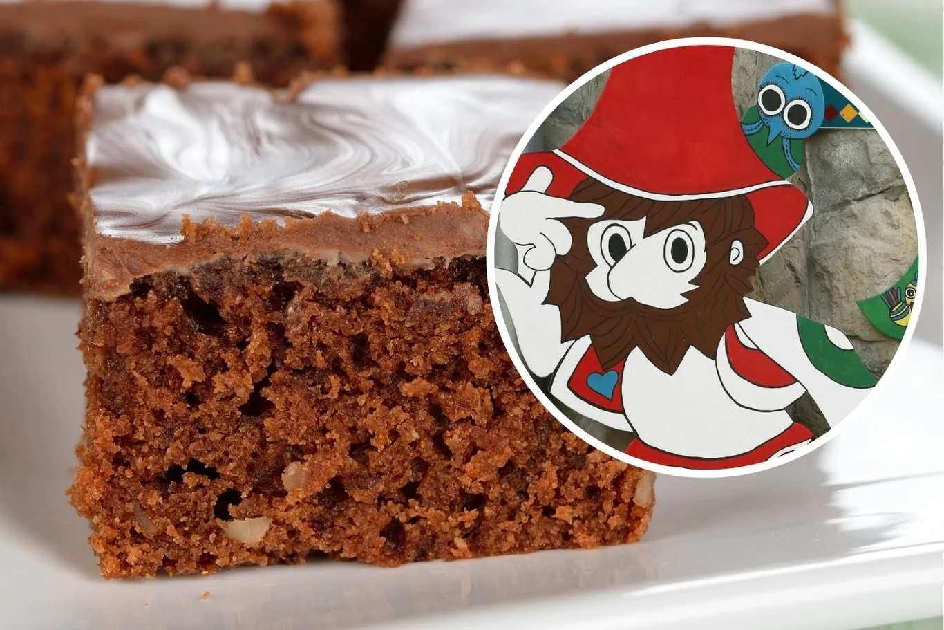 Ciasto Rumcajs wyglądem nawiązuje do tytułowego bohatera Ciasto Rumcajs wyglądem nawiązuje do tytułowego bohatera