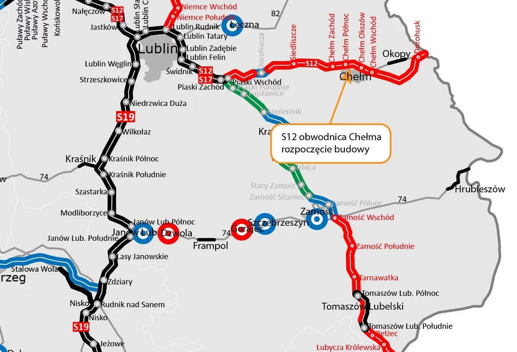 Duże dofinansowanie do budowy drogi S12 do granicy z Ukrainą