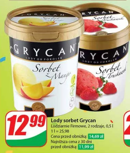 Grycan Sorbet z truskawek 500 ml