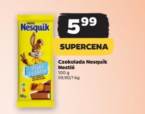 Nestlé Nesquik Mleczna czekolada z nadzieniem mlecznym 100 g niska cena