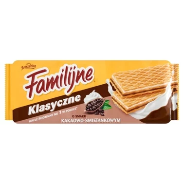 Familijne Klasyczne wafle o smaku kakaowo-śmietankowym 180 g - 1