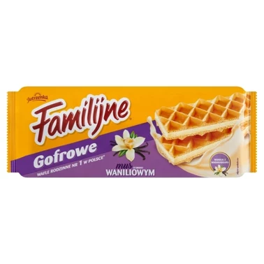 Familijne Gofrowe wafle mus o smaku waniliowym 130 g - 1