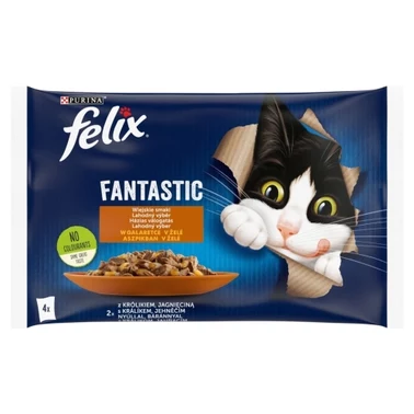 Felix Fantastic Karma dla kotów wiejskie smaki w galaretce 340 g (4 x 85 g) - 0