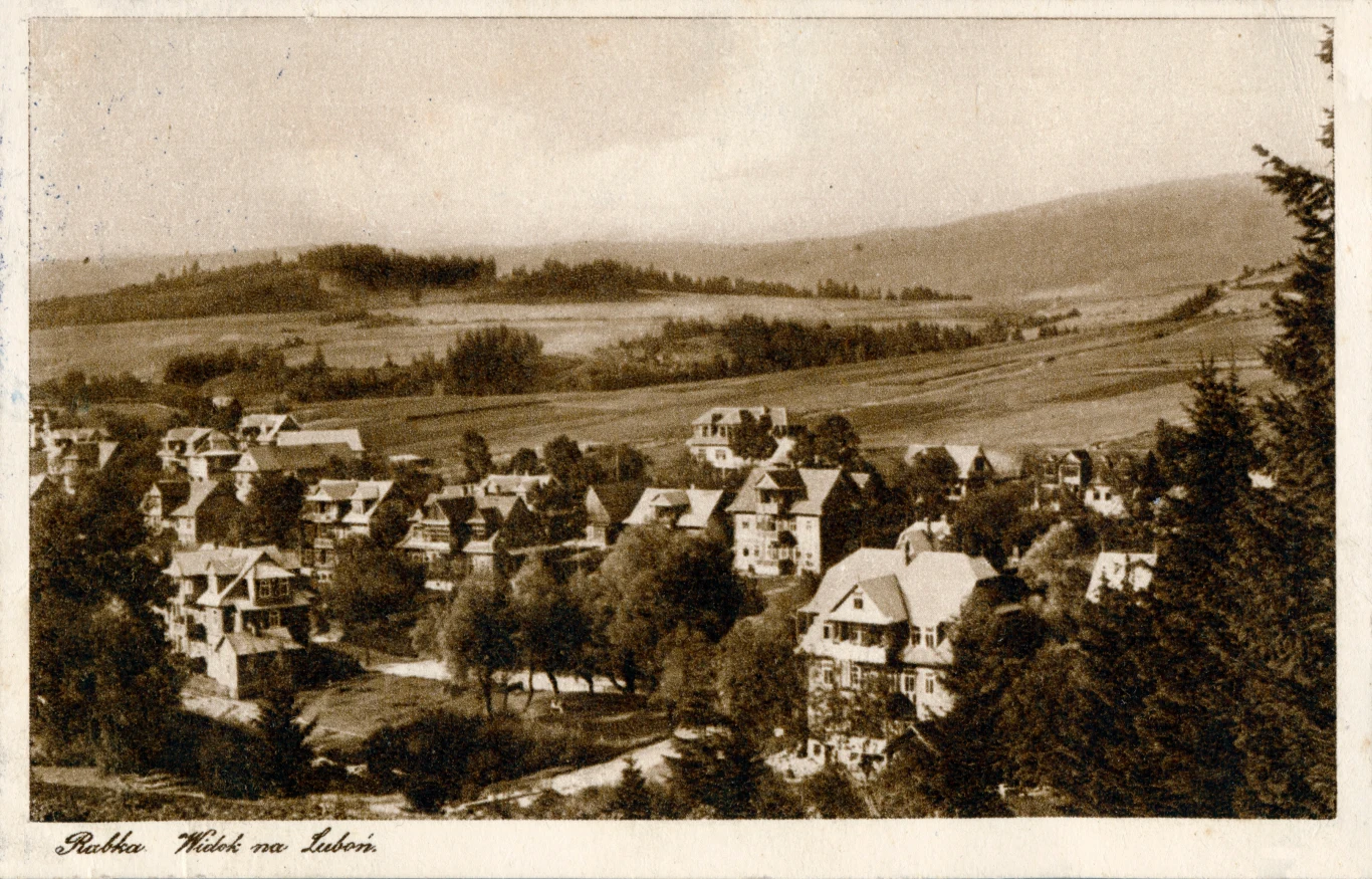 Archiwalna pocztówka z Rabki Zdroju Archiwalna pocztówka z Rabki Zdroju