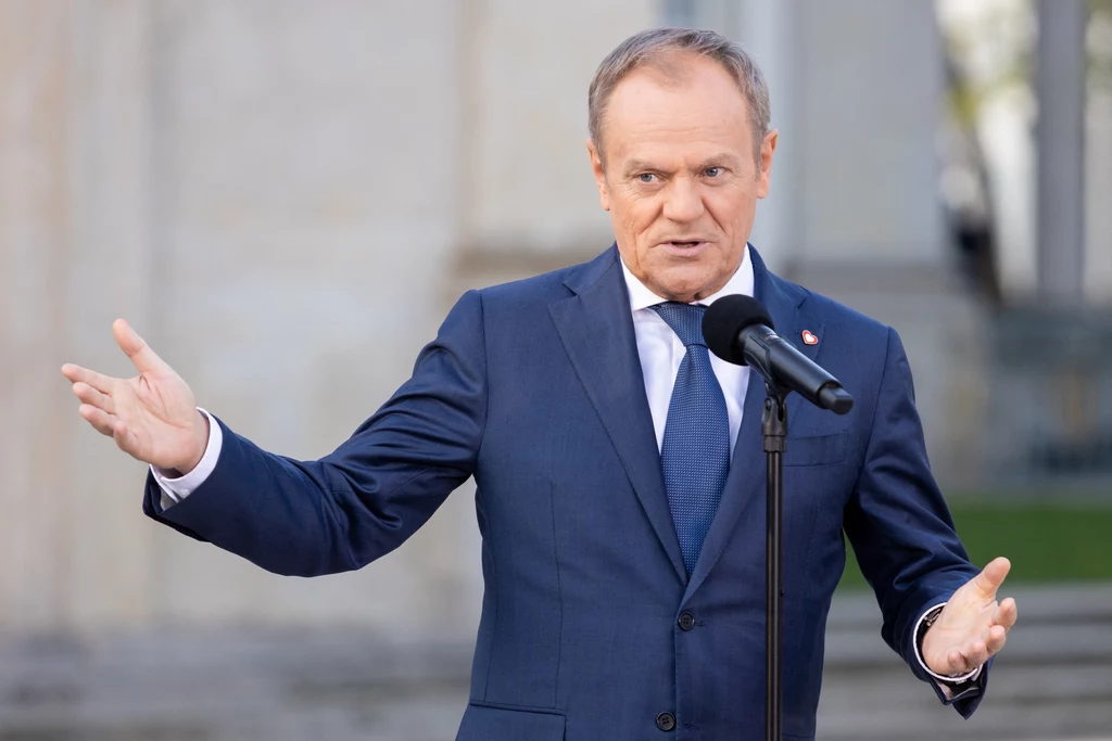 Donald Tusk w Euroterminalu Sławków mówił o "gigantycznej szansie, jaka się otwiera przed Polską"
