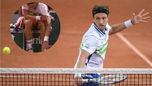 Absurdalne sceny na Roland Garros. Kopnął w bandę, a potem wydarzyło się to