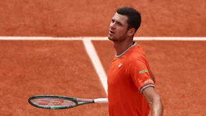 Hubert Hurkacz podczas Roland Garros