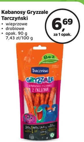 Tarczyński Gryzzale Kabanosy z szynki z cielęciną 90 g niska cena