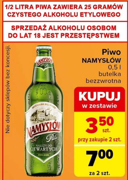 Namysłów Pils Piwo jasne 500 ml