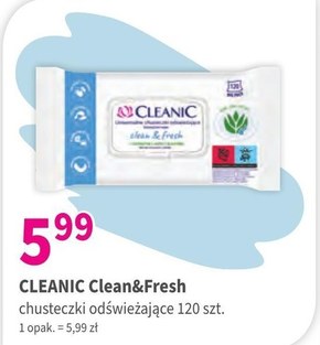 Cleanic Clean & Fresh Uniwersalne chusteczki odświeżające 120 sztuk niska cena