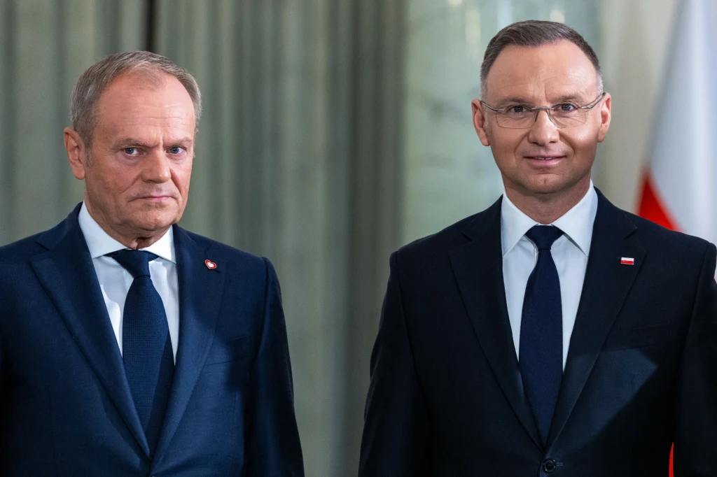 Premier Donald Tusk oraz prezydent Andrzej Duda Premier Donald Tusk oraz prezydent Andrzej Duda