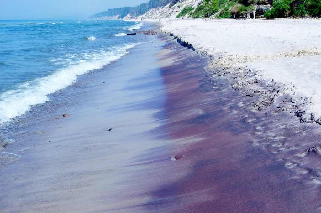 W woj. pomorskim znajduje się plaża z fioletowym piaskiem