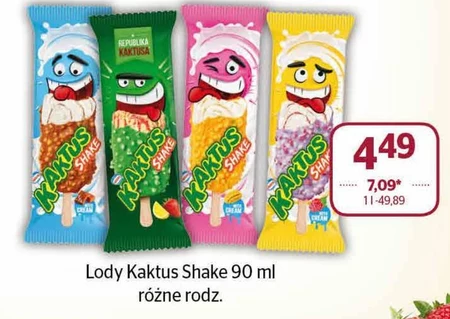 Kaktus Shake Lody cytrynowe zakręcone z sorbetem truskawkowym 90 ml