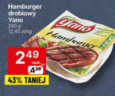 Yano Hamburger drobiowy classic 200 g