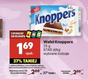 Knoppers Wafelek mleczno-orzechowy 25 g niska cena