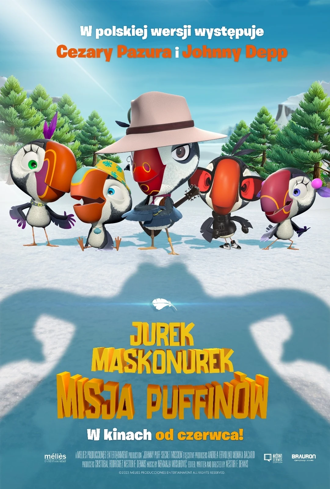 Plakat filmu "Jurek Maskonurek: Misja Puffinów"