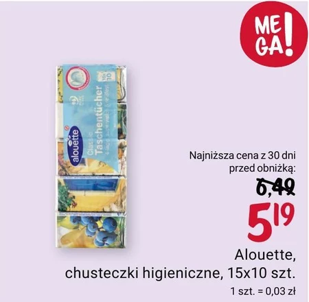 Chusteczki higieniczne Alouette