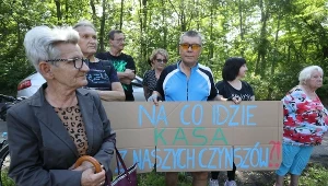 Protest mieszkańców pod spółdzielnią "Michał" w Siemianowicach Śląskich