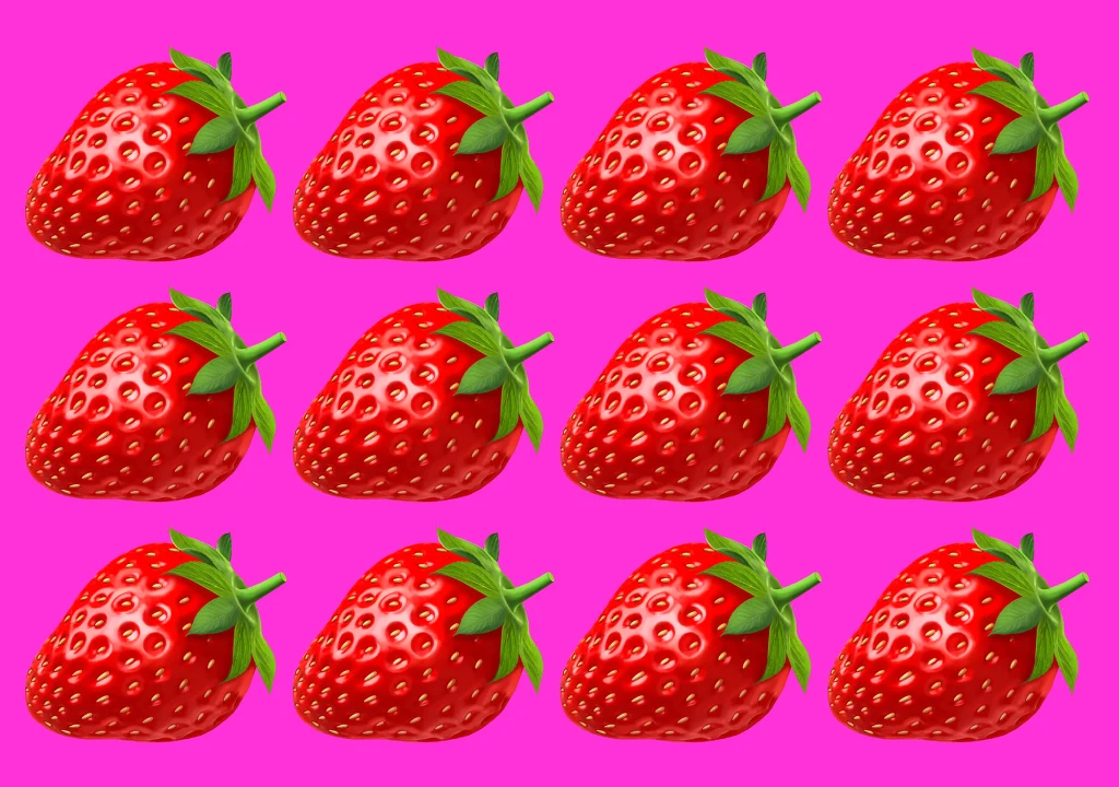 Test na spostrzegawczość. Truskawki
