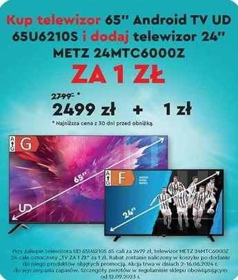 Drugi telewizor za 1 zł w Biedronce! Drugi telewizor za 1 zł w Biedronce!