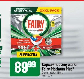 Fairy Platinum Plus Cytryna Tabletki do zmywarki All In One, 115 tabletek niska cena
