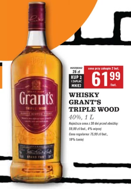 Grant's Triple Wood Scotch Whisky 1 l