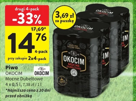 Okocim Piwo jasne mocne dubeltowe 4 x 500 ml