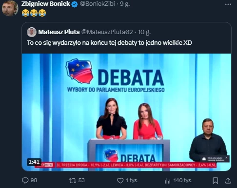 Wpis Zbigniewa Bońka w serwisie "X" Wpis Zbigniewa Bońka w serwisie "X"
