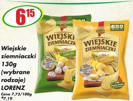Wiejskie Ziemniaczki Chipsy ziemniaczane papryka 130 g