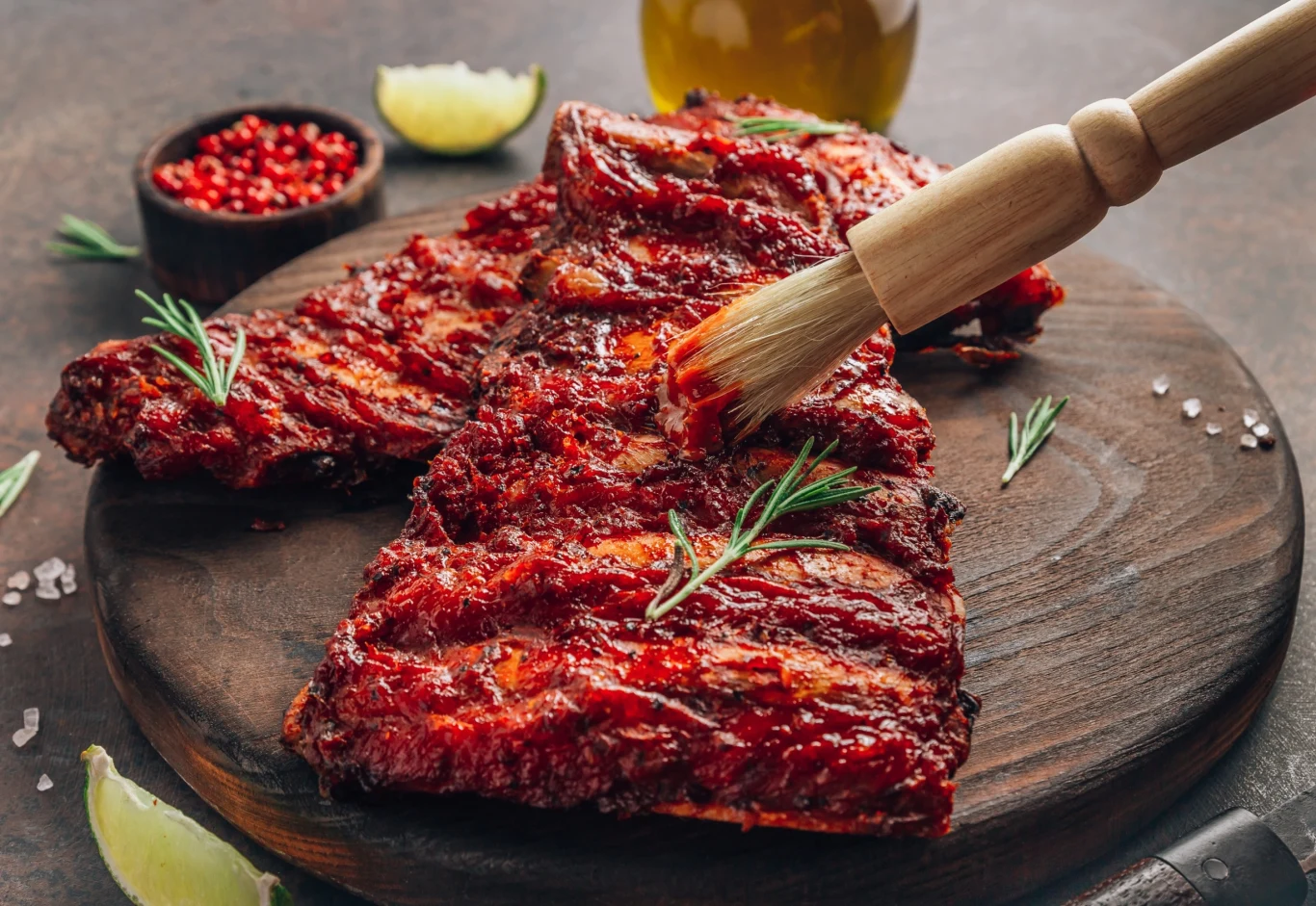 Żeberka w sosie piri piri są niezwykle soczyste