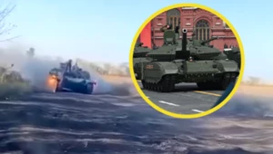 Spektakularny film. Rosyjski T-90M ucieka w płomieniach