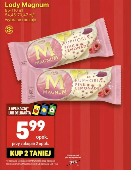 Magnum Euphoria Pink Lemonade Lody 90 ml