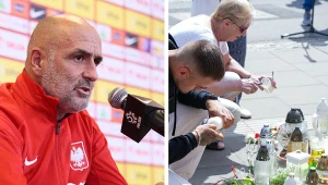 Probierz wszedł i zaczął mówić o zmarłym żołnierzu. Ważne słowa