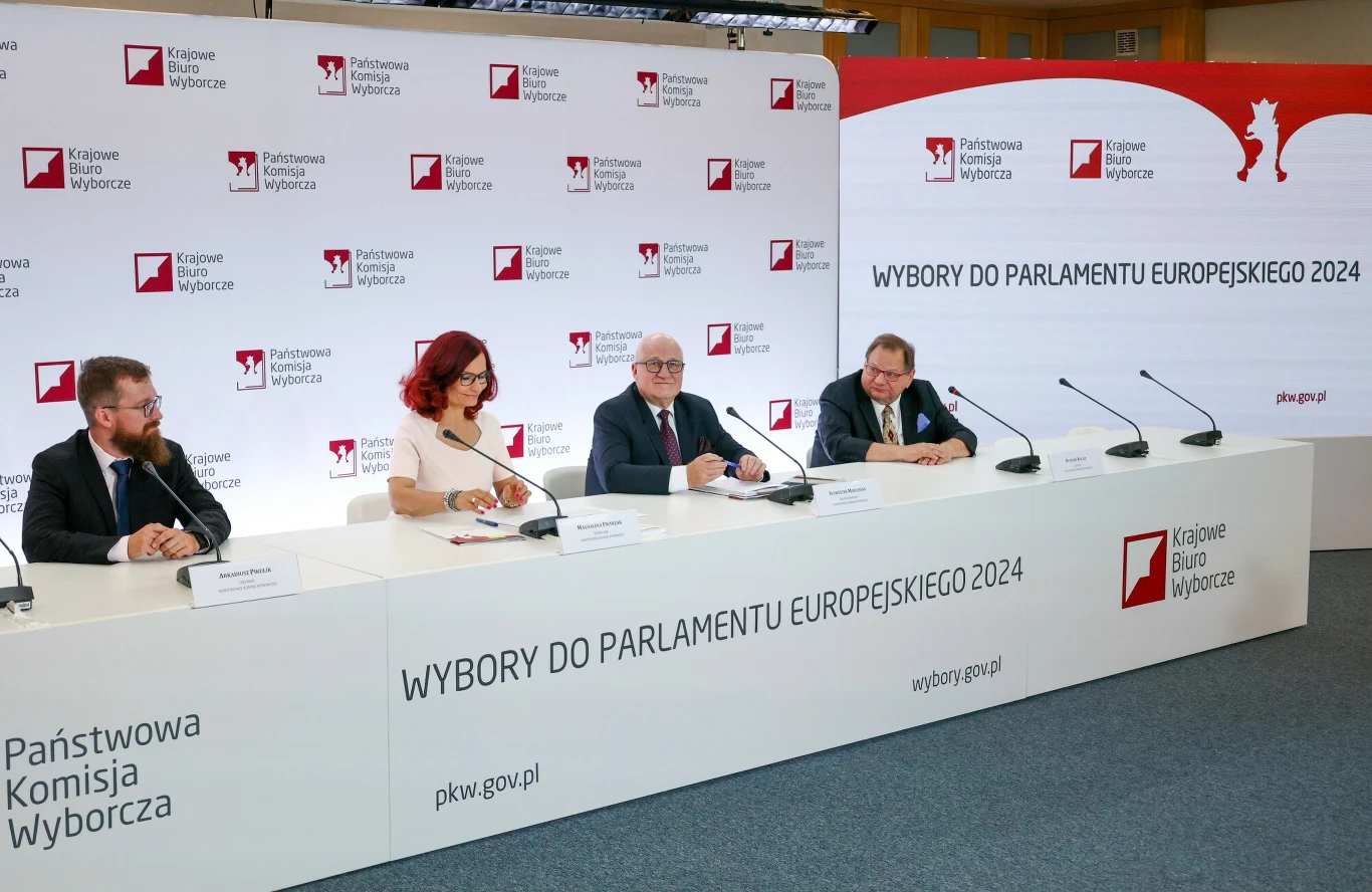 Wybory do Parlamentu Europejskiego 2024. Konferencja Państwowej Komisji Wyborczej Wybory do Parlamentu Europejskiego 2024. Konferencja Państwowej Komisji Wyborczej
