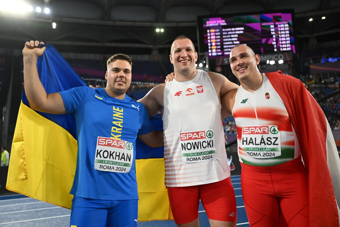 Od lewej: Mychajło Kochan, Wojciech Nowicki i Bence Halasz