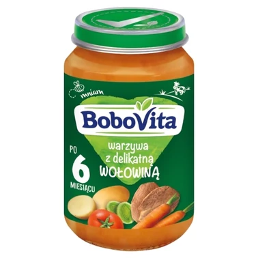 BoboVita Warzywa z delikatną wołowiną po 6 miesiącu 190 g - 0