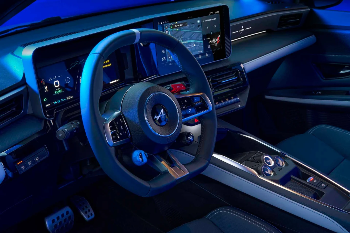 Mięsista kierownica jest spłaszczona w dolnej części.