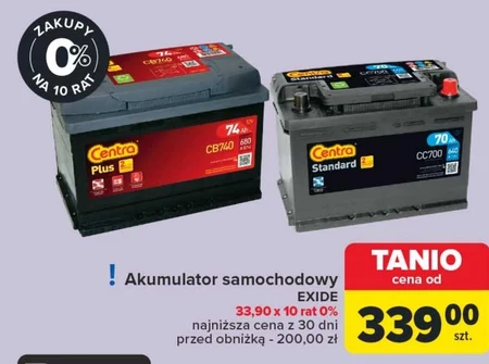 Akumulator samochodowy Centra Plus