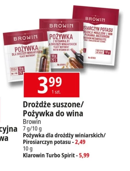 Pożywka do drożdży BROWIN