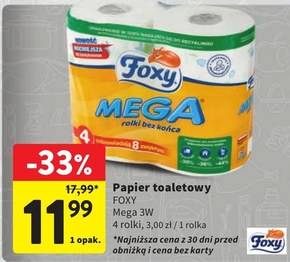 Foxy Mega Papier toaletowy 4 rolki niska cena