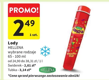 HELLENA Oranżada Lody wodne o smaku oranżady 100 ml