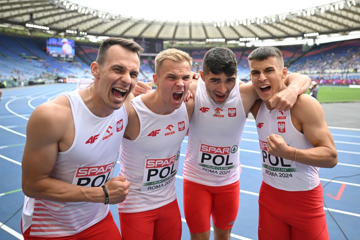 Polska sztafeta 4x100 m - finaliści mistrzostw Europy