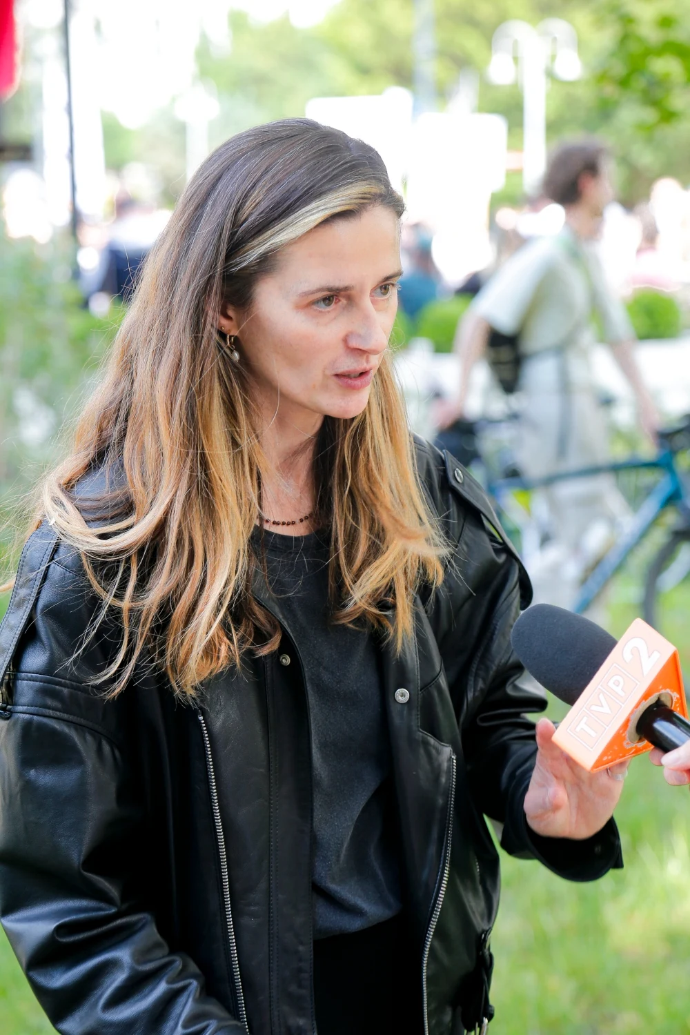 Agnieszka Grochowska podczas protestu 11 czerwca 2024 roku Agnieszka Grochowska podczas protestu 11 czerwca 2024 roku