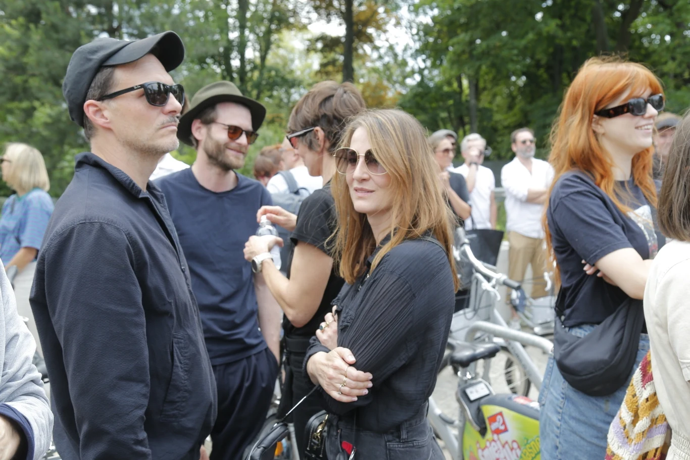 Michał Englert i Maja Ostaszewska podczas protestu 11 czerwca 2024 roku Michał Englert i Maja Ostaszewska podczas protestu 11 czerwca 2024 roku