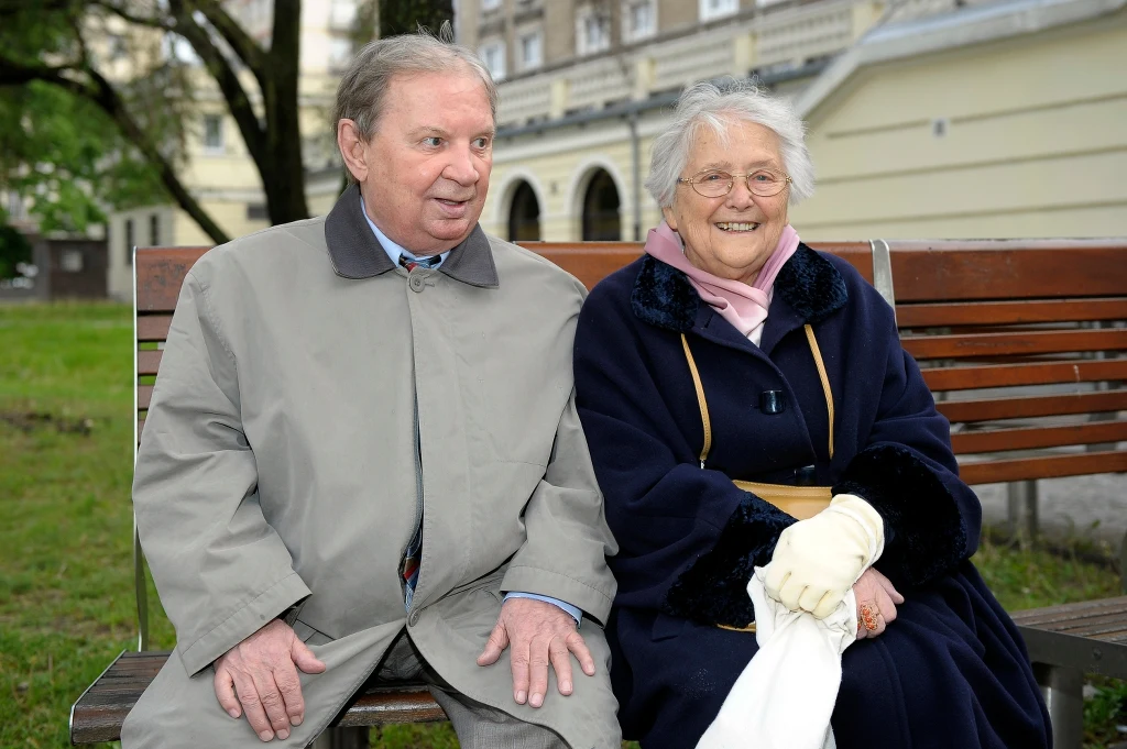 Roman Kłosowski z ukochaną żoną, Krystyną podczas premiery filmowej w 2012 roku.