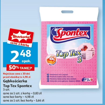 Spontex Natura Uniwersalna ścierka gąbczasta 3 sztuki