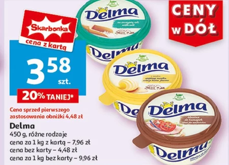 Delma Margaryna półtłusta o smaku masła 450 g